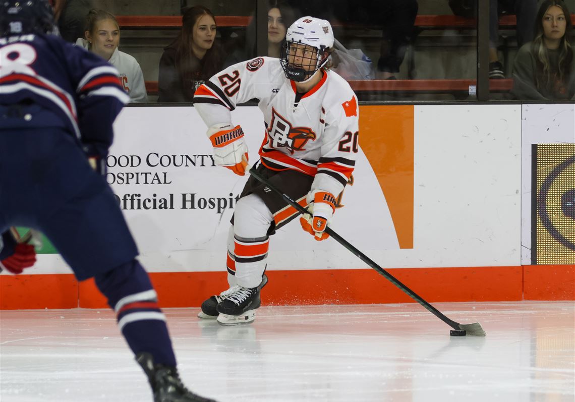 College hockey player about to pass 