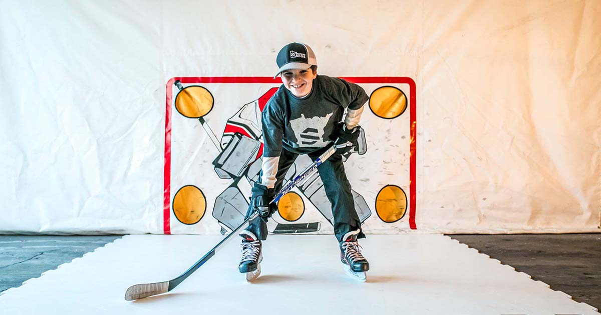 Hockey Goalie on Synthetic Ice